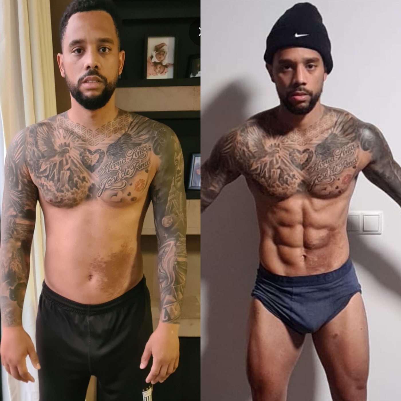 Before and after, client of Virgil